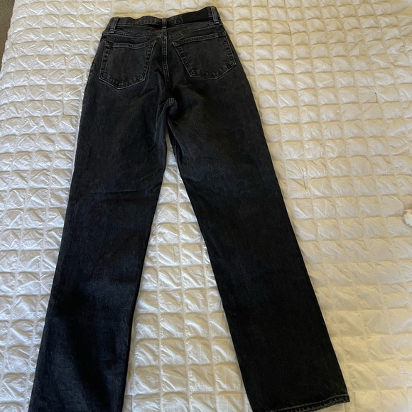 Abercrombie & Fitch black 90’s straight overlap button closure - Picture 9 of 11